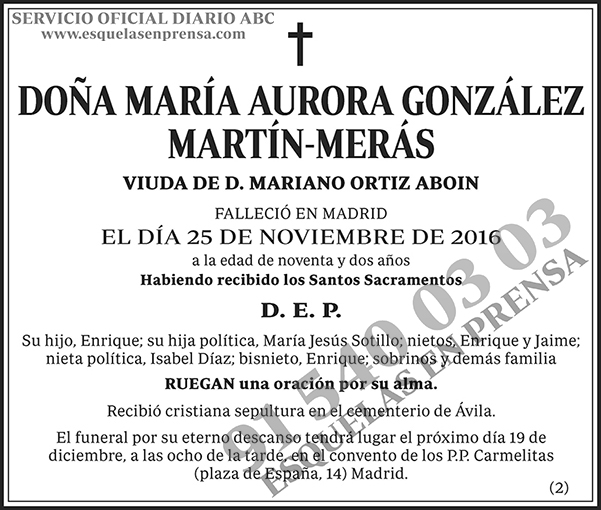 María Aurora González Martín-Merás